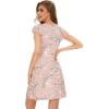 imageWiWi Womens Soft Nightgowns Night Shirt Short Sleeve Sleep Shirts Ladies Plus Size Sleepwear SXXLCpinkFloral
