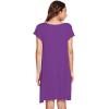 imageWiWi Womens Soft Nightgowns Night Shirt Short Sleeve Sleep Shirts Ladies Plus Size Sleepwear SXXLCpurple
