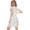 imageWiWi Womens Soft Nightgowns Night Shirt Short Sleeve Sleep Shirts Ladies Plus Size Sleepwear SXXLCwhiteGreen Dots