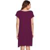 imageWiWi Womens Soft Nightgowns Night Shirt Short Sleeve Sleep Shirts Ladies Plus Size Sleepwear SXXLMulberry