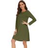 imageWiWi Womens Viscose from Bamboo Nightgowns Long Sleeve Crewneck Sleepshirts Casual Loose Gown Soft Sleep Shirt SXXLAarmy Green