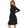 imageWiWi Womens Viscose from Bamboo Nightgowns Long Sleeve Crewneck Sleepshirts Casual Loose Gown Soft Sleep Shirt SXXLAblack