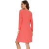imageWiWi Womens Viscose from Bamboo Nightgowns Long Sleeve Crewneck Sleepshirts Casual Loose Gown Soft Sleep Shirt SXXLAcoral