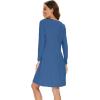 imageWiWi Womens Viscose from Bamboo Nightgowns Long Sleeve Crewneck Sleepshirts Casual Loose Gown Soft Sleep Shirt SXXLAprussian Blue