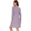imageWiWi Womens Viscose from Bamboo Nightgowns Long Sleeve Crewneck Sleepshirts Casual Loose Gown Soft Sleep Shirt SXXLAviolet