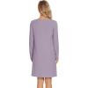 imageWiWi Womens Viscose from Bamboo Nightgowns Long Sleeve Crewneck Sleepshirts Casual Loose Gown Soft Sleep Shirt SXXLDviolet