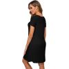 imageWiWi Bamboo Nightgowns for Women Soft Night Shirt Sleepwear Short Sleeve Lightweight Plus Size Sleepshirts S4XAblack