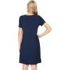 imageWiWi Bamboo Nightgowns for Women Soft Night Shirt Sleepwear Short Sleeve Lightweight Plus Size Sleepshirts S4XAdark Blue