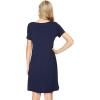 imageWiWi Bamboo Nightgowns for Women Soft Night Shirt Sleepwear Short Sleeve Lightweight Plus Size Sleepshirts S4XAnavy