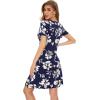 imageWiWi Bamboo Nightgowns for Women Soft Night Shirt Sleepwear Short Sleeve Lightweight Plus Size Sleepshirts S4XAnavy Floral