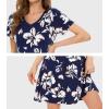 imageWiWi Bamboo Nightgowns for Women Soft Night Shirt Sleepwear Short Sleeve Lightweight Plus Size Sleepshirts S4XAnavy Floral