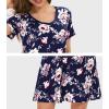 imageWiWi Bamboo Nightgowns for Women Soft Night Shirt Sleepwear Short Sleeve Lightweight Plus Size Sleepshirts S4XAnavyPeony