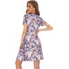 imageWiWi Bamboo Nightgowns for Women Soft Night Shirt Sleepwear Short Sleeve Lightweight Plus Size Sleepshirts S4XApurpleFloral