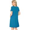 imageWiWi Bamboo Nightgowns for Women Soft Night Shirt Sleepwear Short Sleeve Lightweight Plus Size Sleepshirts S4XAteal Blue