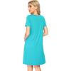 imageWiWi Bamboo Nightgowns for Women Soft Night Shirt Sleepwear Short Sleeve Lightweight Plus Size Sleepshirts S4XAturquoise