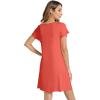imageWiWi Bamboo Nightgowns for Women Soft Night Shirt Sleepwear Short Sleeve Lightweight Plus Size Sleepshirts S4XCoral