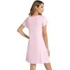 imageWiWi Bamboo Nightgowns for Women Soft Night Shirt Sleepwear Short Sleeve Lightweight Plus Size Sleepshirts S4XPink