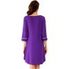 imageWiWi Bamboo Viscose Nightgowns for Women 34 Sleeve Nightshirts Sleep Shirt Plus Size Sleepwear Pajamas Dress S4XAlilac