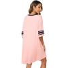 imageWiWi Bamboo Viscose Nightgowns for Women 34 Sleeve Nightshirts Sleep Shirt Plus Size Sleepwear Pajamas Dress S4XCblush PinkNavy