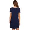 imageWiWi Bamboo Viscose Nightgowns for Women Short Sleeve Vneck Nightshirt Loose Comfy Pajama Dress SXXLNavy