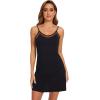 imageWiWi Bamboo Viscose Slip Nightgowns for Women Sexy Chemises Nightshirt Full Slips Spaghetti Strap Sleep Dress SXXLBlack