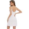imageWiWi Bamboo Viscose Slip Nightgowns for Women Sexy Chemises Nightshirt Full Slips Spaghetti Strap Sleep Dress SXXLPure White