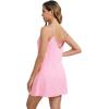 imageWiWi Cotton Lingerie for Women Sexy Full Slip Nightgown Lace Babydoll Chemise Mini Sleeveless Camisole Dress SXXLArose Pink