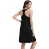 imageWiWi Nightgowns for Women Sleeveless Sleepwear Racerback Nightgown Soft Viscose from Bamboo Pajamas Sleepshirts SXXLBlack