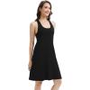 imageWiWi Nightgowns for Women Sleeveless Sleepwear Racerback Nightgown Soft Viscose from Bamboo Pajamas Sleepshirts SXXLBlack