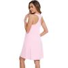 imageWiWi Nightgowns for Women Sleeveless Sleepwear Racerback Nightgown Soft Viscose from Bamboo Pajamas Sleepshirts SXXLPink