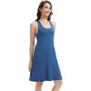 imageWiWi Nightgowns for Women Sleeveless Sleepwear Racerback Nightgown Soft Viscose from Bamboo Pajamas Sleepshirts SXXLPrussian Blue