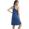 imageWiWi Nightgowns for Women Sleeveless Sleepwear Racerback Nightgown Soft Viscose from Bamboo Pajamas Sleepshirts SXXLPrussian Blue