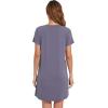 imageWiWi Nightgowns for Women Soft Short Sleeve Gowns Sleepwear Sleep Shirts Cool Nightwear Viscose from Bamboo SXXLPurplish Grey