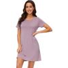 imageWiWi Nightgowns for Women Viscose from Bamboo Short Sleeve Pajama Dress with Pockets Nightshirt Gowns SXXLDeauville Mauve