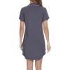 imageWiWi Nightgowns for Women Viscose from Bamboo Short Sleeve Pajama Gowns Button Down Nightshirts SXXLDark Grey