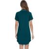 imageWiWi Nightgowns for Women Viscose from Bamboo Short Sleeve Pajama Gowns Button Down Nightshirts SXXLPeacock Green