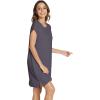 imageWiWi Nightgowns for Women Viscose from Bamboo Soft Nightgown Ladies Sleep Gowns SXXLDark Grey