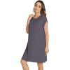 imageWiWi Nightgowns for Women Viscose from Bamboo Soft Nightgown Ladies Sleep Gowns SXXLDark Grey