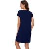 imageWiWi Nightgowns for Women Viscose from Bamboo Soft Nightgown Ladies Sleep Gowns SXXLNavy