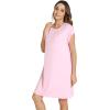 imageWiWi Nightgowns for Women Viscose from Bamboo Soft Nightgown Ladies Sleep Gowns SXXLPink