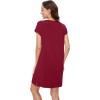 imageWiWi Nightgowns for Women Viscose from Bamboo Soft Nightgown Ladies Sleep Gowns SXXLWine