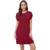 imageWiWi Nightgowns for Women Viscose from Bamboo Soft Nightgown Ladies Sleep Gowns SXXLWine