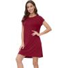 imageWiWi Nightgowns for Women Viscose from Bamboo Soft Nightgown Ladies Sleep Gowns SXXLWine