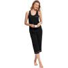 imageWiWi Pajama Set for Women Tank Top 2 Piece PJ Comfy Viscose from Bamboo Sleepwear Sleeveless Loungewear SXXLAblack
