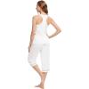 imageWiWi Pajama Set for Women Tank Top 2 Piece PJ Comfy Viscose from Bamboo Sleepwear Sleeveless Loungewear SXXLAraw White
