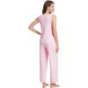 imageWiWi Pajama Set for Women Tank Top 2 Piece PJ Comfy Viscose from Bamboo Sleepwear Sleeveless Loungewear SXXLBpink