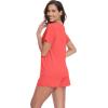 imageWiWi Pajamas Set for Women Short Sleeve Top and Shorts Pjs Set Viscose from Bamboo Ladies Summer Sleepwear SXXLAcoral