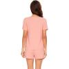 imageWiWi Pajamas Set for Women Short Sleeve Top and Shorts Pjs Set Viscose from Bamboo Ladies Summer Sleepwear SXXLCblush Pink