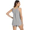 imageWiWi Pajamas for Women Tank Top Pajama Set Sleeveless Sleepwear Soft Shorts Pjs Sets Viscose from Bamboo Pj SXXLHeather Grey