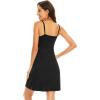 imageWiWi Slip Dress for Women Sleeveless Nightgowns Sexy Chemise Nightgown Full Slips Babydoll Viscose from Bamboo SXXLAblack